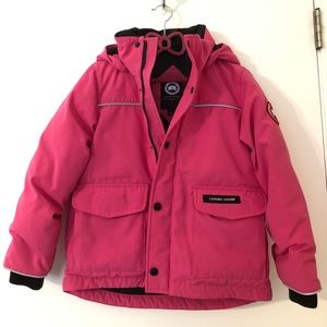 Canada Goose girls pink jacket